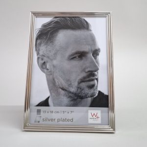Echt Versilbert Metall-Fotorahmen 13x18cm